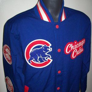 CHICAGO CUBS WORLD SERIES CHAMP JACKET BLUE  3X